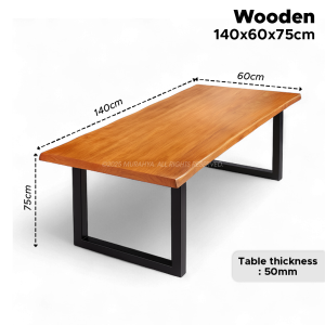 Solid Wood Table Meja Panjang Long Table Solid Wood Dining Table Meja Makan Komputer Office Meeting Desk Table Home 会议桌