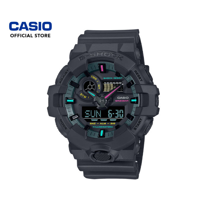 Casio G-Shock Multi-Fluorescent Accents Series GA-700MF-1A Black