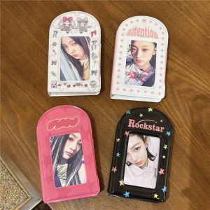 YUNAFIN Ngôi Sao Retro Album thẻ Phong cách Hàn Quốc PVC Bìa giấy ảnh Ins Với 10 trang nội bộ Sách sưu tập thẻ thần tượng