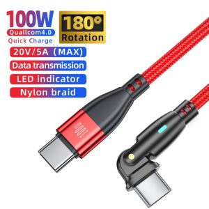 USB C To Type C Cable PD100W 60W C Type Fast Charging Cable For Samsung Huawei Xiaomi Laptop Charger Cord Wire