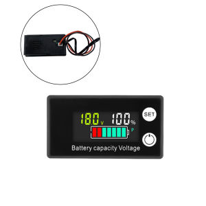 Aideepen pin đồng hồ chỉ báo mét Vôn kế 6133a DC8-100V với báo động công suất pin Lithium ion màn hình