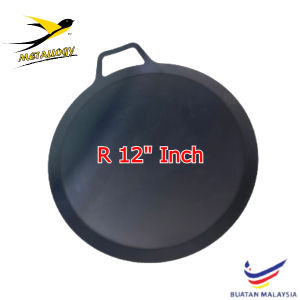 [Different Size] Metallogy Round Hot Mild Steel Plate 1.5MM Thickness For Roti Canai/ Flat Frying/ Capati /Burger Plate