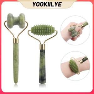 【Ready Stock】YOOKIILYE Natural jade face lifting roller massager jade stone quartz facial roller beauty massage tools for face eye neck care