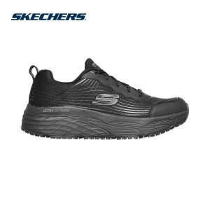 Skechers สเก็ตเชอร์ส รองเท้าผู้ชาย Men Work Max Cushioning Elite Slip Resistant Shoes - 200021-BLK Air-Cooled Memory Foam Relaxed Fit