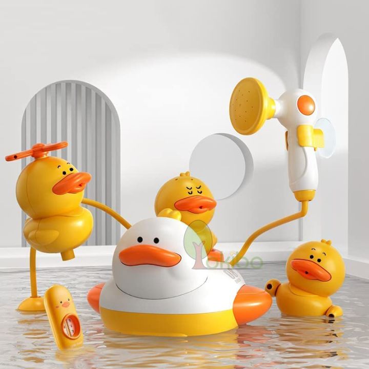 Bath Toys Induction Duck Fishing Game Baby Bath Toys For Kids Spray Water  Toys Bath With Light Outdoor Swim Bathing Toys Q231212 From Dh_no1_shop01,  $4.6