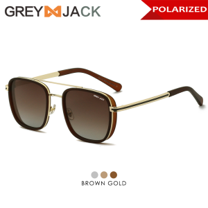 Grey Jack Kacamata Hitam Sunglasses Polarized Anti Silau UV400 Model Aviator Kotak Stylish Keren Fashion Laki-laki dan Wanita Terbaru SA 2112