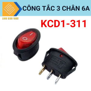 ( 3 Con ) KCD1-311 công tắc ON-OFF có 3 chân 6A màu đỏ