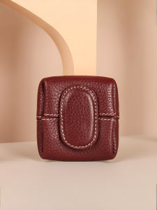 ✨ Premium Coin Purse Collectible-Level Mini Hardware Wallet Real Leather Coin Purse Small Batch Delicate Texture Compact Coin Box Soft First Layer Leather Purse