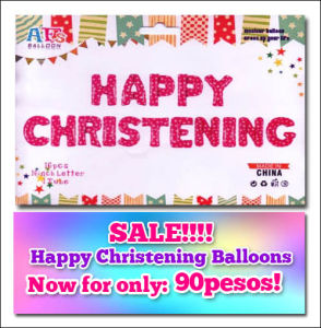 PINK HAPPY BIRTHDAY HAPPY CHRISTENING BALLOONS SET party decoration banner backdrop