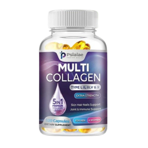Pslalae Multi Collagen 120 capsules 5 in 1 Premium Collagen For Men and Women Joint and Immune Support Anti Aging