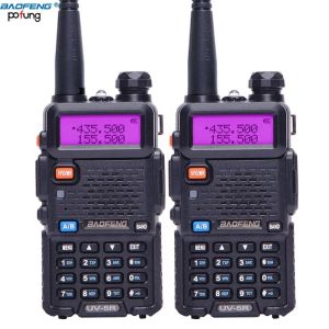 【FREE Earphone】2pcs BaoFeng UV-5R Portable Walkie Talkie Dual Band Two Way Radio Pofung UV5R Ham Radio Transceiver UV5R Promo Battery 1800mAh