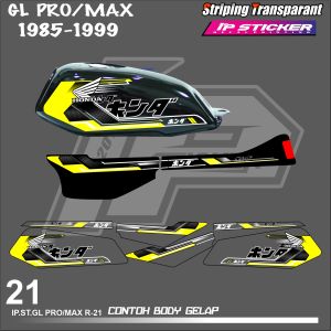 GL PRO/MAX 1985-1999(COD) STIKER STRIPING MOTOR HONDA GL PRO/MAX 1985-1999 - STIKER LIST GRAFIK SIMPLE WARNA VARIASI DESAIN RACING HOLOGRAM DAN TRANSPARAN BISA COD IP.KODE-21