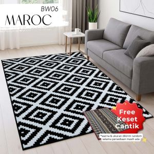 MAROC Karpet Lantai 210x300 BW06 Monokrom