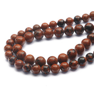 4/6/8/10 Natural Round Gem Stone Beads Brown Obsidian Beads For Jewelry Making Necklace Bracelet DIY Jewelry Findings