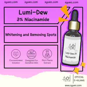 SYUEO Lumi Dew 3% Niacinamide Whitening Serum 30ml | Dark Spot Removal | Brightening & Hydrating | Oil Control & Acne Care