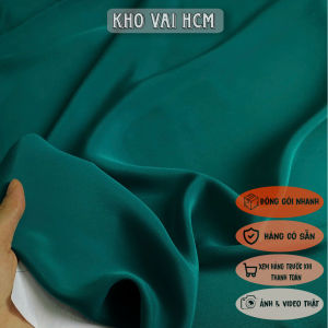 Vải Voan Lụa Xanh Khổ 1m12 - Làm Lót Váy Đầm Áo Kiểu - Mềm Mại Bóng Nhẹ Không Giãn