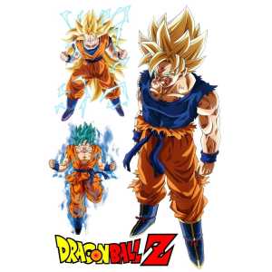 DRAGON BALL Z Sticker Dinding size 28 - 45 cm vinyl white waterproof