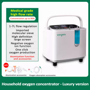 Brett-7L household portable oxygen concentrator with atomization function 97% high oxygen concentration dual oxygen generator 1-7L/min adjustable ventilator