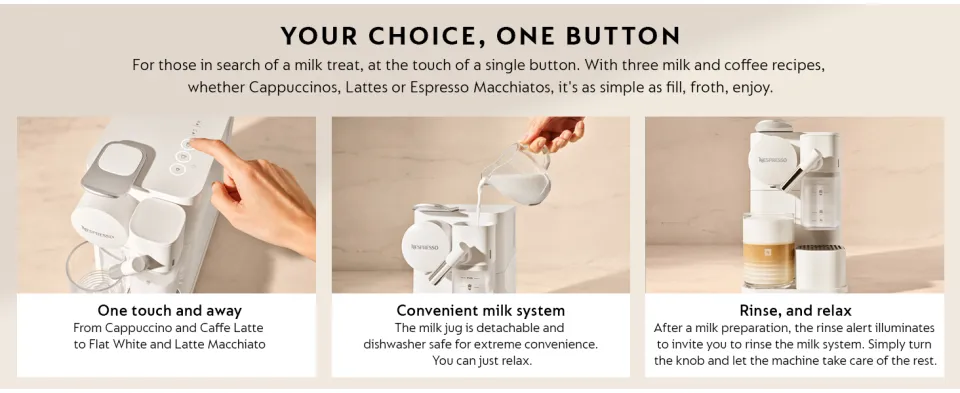Nespresso® Lattissima One Coffee Machine Porcelain White Nespresso