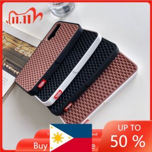 VANS Rubber Case SHELL For Huawei Y7A 2020 P30 P40 Lite Nova 4E NOVA 3i 5T Nova 7i Rubber Waffle Soft Y6P Y7P 2020 P40lite E Y8P 2020 Y9 Prime Y7 2019 Y6 Pro 2019 Back CoverS