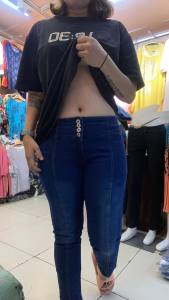 Womens Stretchable 4 Buttons Highwaist  August Jeans Top Pants Black 30-40