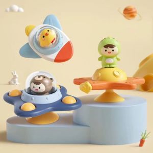 DXNZVA Sensory Suction Cup Spinners Toys Anti-Anxiety Colorful Educational Spinning Top Toy Bathing Sucker Spinner Anti Pressure Cute Animal Bath Toys Toddler