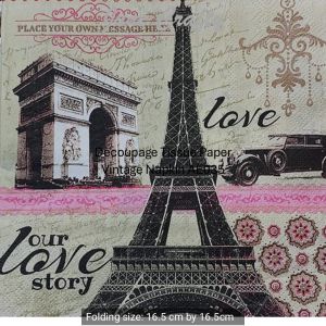 2 Pieces/Pack Decoupage Napkin Tissue Set Unique Traditional Painting Art Paper for Vintage Crafting