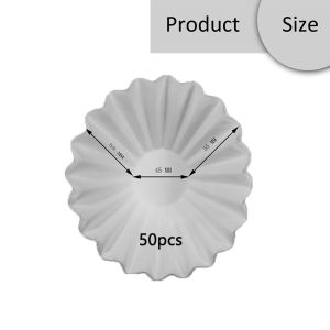50ชิ้น/แพค กระดาษกรอง กระดาษดริปกาแฟ กระดาษกรองกาแฟแบบหยัก  Wave Paper Filter155 & 185 กระดาษกรอง