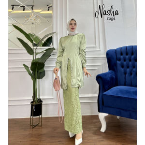 SETELAN GAMIS KEBAYA PESTA NASHA GAMIS KONDANGAN VELVET BRUKAT