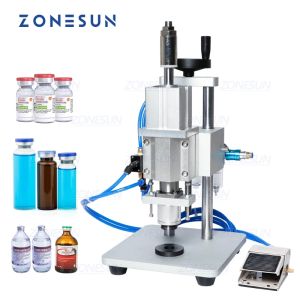 ZONESUN Pneumatic Semi-automatic Capping Machine Glass Bottle Vial Bottle Crimping Machinery ZS-YG10A