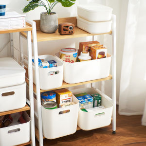 กล่องเก็บของ กล่องพลาสติก กล่องอเนกประสงค์ 5 ขนาด กล่องมินิมอล กล่องเก็บของพร้อมฝา กล่องพร้อมฝาปิด ที่เก็บของ