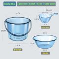 Rannapati Large Capacity Thickened Water Bucket Timba Portable  Multifunctional Living Water Bucket Basin Water Spoon Set. 