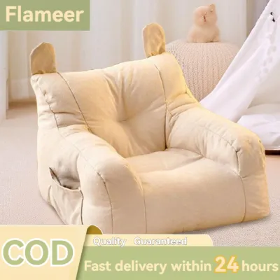 Kids Bean Bag Chair Floor Chair Stuffed with Armrests Modern Comfortable Cartoon Beanbag Chair for Apartment Reading Gaming