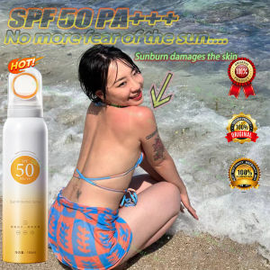 150ml Moisturizing Small Aperture Sunscreen Spray SPF50+ PA+++ Waterproof and Sweat-proof large area spraying for Face and Body UV Isolation Protection Spray Moisturizing Refreshing Oil Control Sunblock Spray