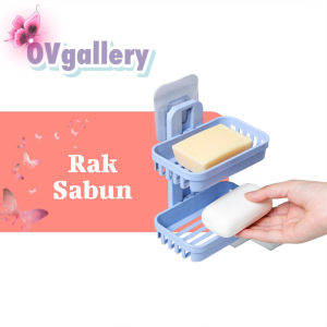 OV133 Rak Sabun Tempel 2 Tingkat Tempat Sabun Batang