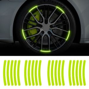 WENSH Motorcycle Tyre Car Bike Motorcycle Car Wheel Tire Hub Car-Styling Car Accessories Luminous Tire Rim Reflective Stripes Motorcycle Wheel Sticker Car Hub Reflective Sticker Safety Warning Sticker