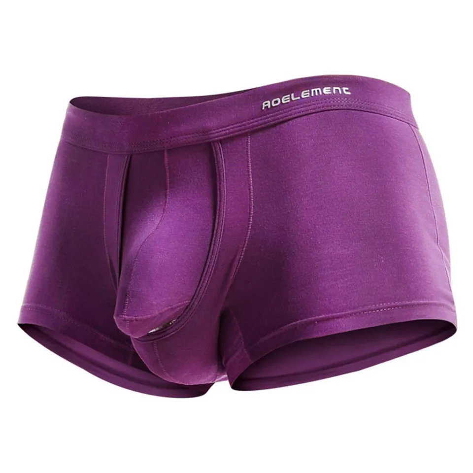 On sale Free shipping Men's underwear Men's Breathe Underwear Bullet  Separation Scrotum Physiological Underpants boxer brief for men