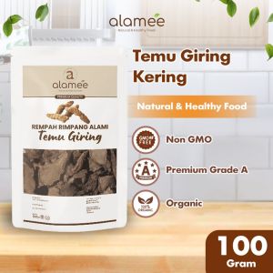 ALAMEE Temu Giring Kering Organik Iris Kuning Gajah Rempah Rimpang Alami Bumbu Seasoning Masak 100gr