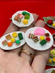 Handmade Miniature Roti Prata Food Set Indian Food Curry Clay Food Fake Breakfast Doll Food Diner Food Faux Food Clay 1 plate