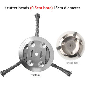 Wire Mower Head Electric Lawn Mower Replacement Head Universal Brush Cutter Steel Head 3 or 6 Blades Suitable For Mowing Edge Trimming Garden Lawn Trimming