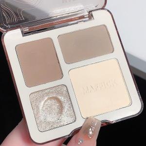 MAFFICK Contour Highlighter Palette Natural Matte Long Lasting Brightening Glitter EyeShadow Powder.