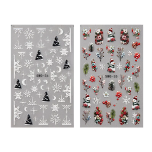 PVC Plastic Christmas Nail Stickers For Quick And Stylish Holiday Nail Nail Decals Manicure For Fashion Women