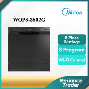 【FREE SHIPPING】MIDEA Table Top Dishwasher WQP8-3802G / WQP12-5201F / WQP12-7635Q