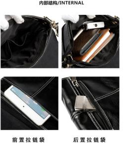 Ando Design Casual Shoulder Messenger Bag For Men Pu Leather Fashion Cool Sling Bag Large Capacity IPAD Bag