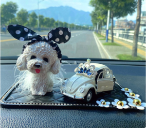 [FREESHIPMAX] Hàng HOT - Tượng chó Poodle sang xịn trang trí táp lô xe hơi bàn làm việc làm quà tặng cực yêu- Hoàng Đông shop
