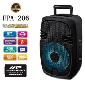 Megapro Karaoke Super Stylish Wireless Bluetooth Speaker (FPA-206)and Microphone