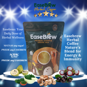 10pcs-1Pack EaseBrew Herbal Coffee Slimming Coffee Caffeine-Free Energy Drink Antioxidant-Rich Caffeine-FREE Drinks