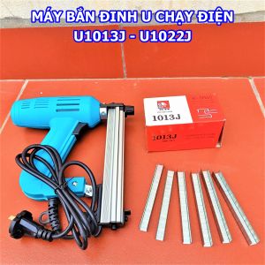 Máy bắn đinh U1013J  U1022J chạy điện hàng nội địa cao cấp  hộp 5000 đinh U  bảo hành 6 tháng