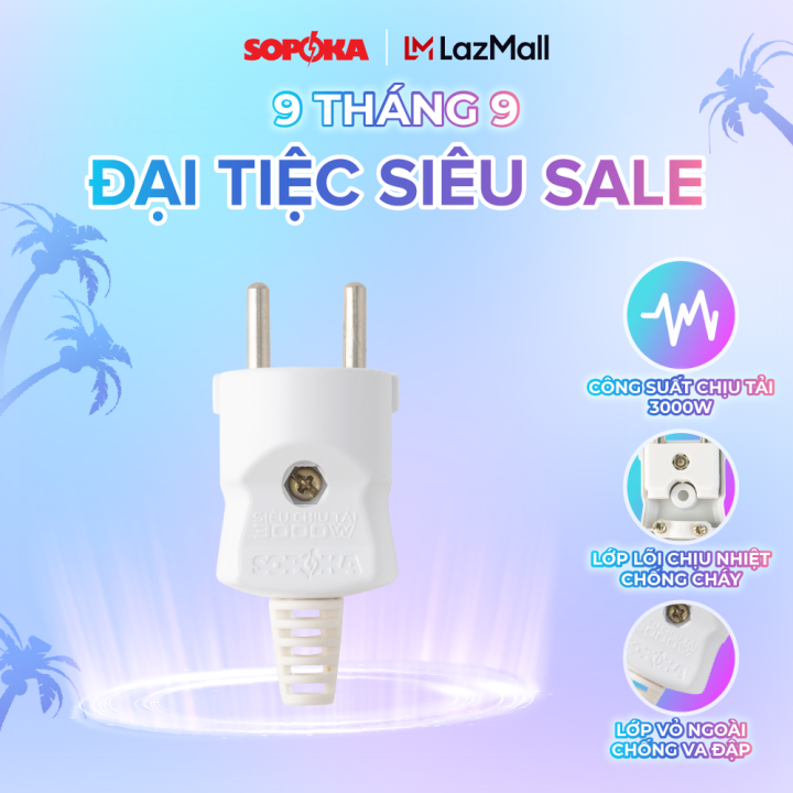 Phích Cắm Chịu Tải SOPOKA P3000W-TH: Siêu Chịu Tải, Thân Hẹp | Lazada.vn