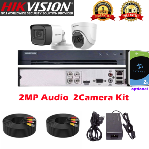 Hikvision CCTV Camera 4Camera 8 Camera CCTV Kit 2MP/5MP HD With Audio Built-in Mic Waterproof Complete CCTV Package With Remote monitoring CCTV Set